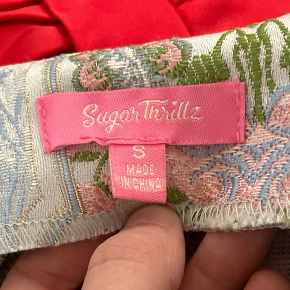 Small blue dress, size small. The brand is sugar Thrillz - Picture 3 of 4